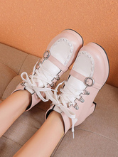Sweet Lolita Boots Round Toe PU Leather Lolita Footwear