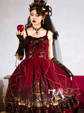 Vestido Gothic Lolita JSK Falda estilo jersey de Rot Forest Lolita