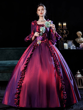 Robe vintage Opéra Costumes rétro robe femme rouge Euro-Style Marie Antoinette Costume 18ème siècle Costume