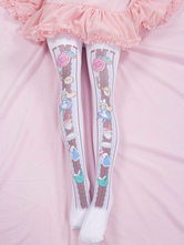 Sweet Lolita Stocking Pink Spandex Accesorios de Lolita de color caramelo
