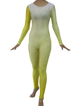 Yellow Gradient Color Bodysuit Adults Lycra Spandex Catsuit for Women