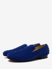 Mens Bule Spike Loafers Prom Party Wedding Shoes