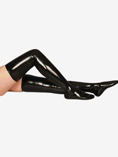 Carnevale Calze lunghe in PVC nere unisex per adulti Halloween