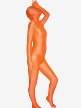 Faschingskostüm Ganzkörper Unisex-Zentai aus Elastan in Orange 