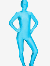 Carnevale Zentai collant per adulti completo lycra spandex blu tinta unito unisex Halloween