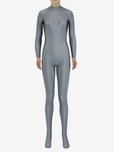 Faschingskostüm Zinn grau Zentai schlank Fit Spandex Jumpsuit für Frauen