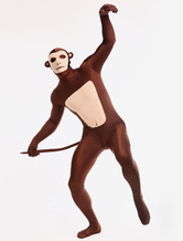 Morph Suit Monkey Style Zentai Suit Dark Brown Full Body Lycra Spandex Bodysuit