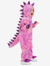 Costumi di Halloween per bambini Costume da festa in tuta di poliestere con dinosauro rosa