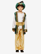 Disfraz Carnaval Disfraz de niño árabe Velour Arabian Prince Disfraz de niño Carnaval Halloween