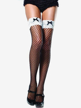 Halloween Black Bow Lace Sexy Stockings for Women Halloween