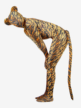 Zentai Catsuit Cor Tigre padrão rabo Lycra Spandex Unisex Halloween