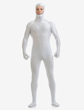 Faschingskostüm gesichtsoffen Unisex Lycra Spandex Zentai-Anzug in Weiße