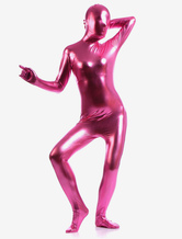 Carnevale Zentai lucidi metallici rosa per le donne Halloween