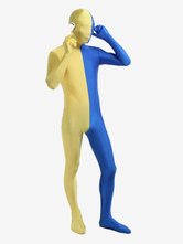 Morph Suit Yellow and Blue Lycra Spandex Zentai Suit Unisex Full Body Suit