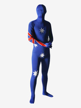 Disfraz Carnaval Zentai de elastano de marca LYCRA con estampado de bandera nacional de Australia Halloween