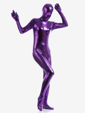 Deep Purple Zentai Suit Adults Unisex Full Body Shiny Metallic Bodysuit