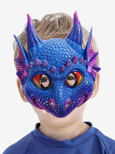 Halloween Kostüme Zubehör für Kinder Blue Dragon Maske PU Leder Urlaub Kostümzubehör