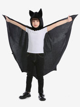 Costume Enfant Chauve-souris Cosplay De Mardi Gras De Cape Noir Et Blanc Déguisements Halloween