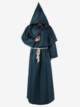 Disfraz de monje para carnaval bata con capucha para hombre de la Edad Media