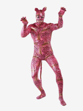 Bonito Multi cor tigre Unisex ternos de animais Zentai Shiny Lycra metálico de impressão Halloween