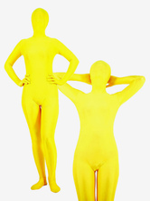 Costume de zentai jaune unicolore en lycra spandex Déguisements Halloween