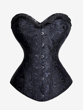 Lace-Up Over Bust Corsets With Front Button