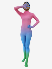 Costume Lycra spandex Zentai costume Multi couleur Ombre féminine Déguisements Halloween