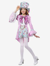 Costumes Enfant Cadeau Magicienne Cosplay En Dentelle À Imprimé Floral Princesse Déguisement Carnaval Halloween