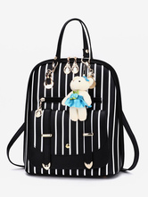 Sweet Lolita Bag Black Leather Backpack Lolita Accessories