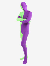Morph Suit Green Purple Lycra Spandex Full Body Zentai Suit Halloween
