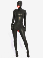 Toussaint Cosplay Costume Catsuit unisexe en latex noir Déguisements Halloween