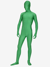 Одноцветный Зеленый лайкара унисекс костюм Зентаи Хэллоуин