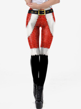 サンタコスプレ衣装 女性用 レッド パンツ コスチューム クリスマス ポリエステル クリスマス柄 ホリデーコスチューム コスチューム