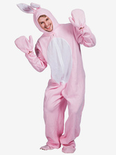 Pigiama a tutina Kigurumi Bunny Pigiama a tutina per adulti rosa da notte invernale in costume da animale
