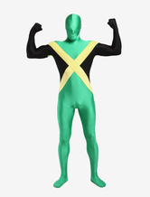 Multi cor Unisex Jamaica Lycra Spandex completo corpo fabuloso bandeira Zentai ternos Halloween