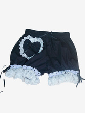 Lolita short en coton bicolore à volants Déguisements Halloween