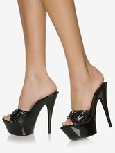 Black Sexy Sandals Platform Peep Toe Lace Up Stiletto Heel Sandal Slippers Women High Heel Sandals