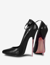 Zapatos negros de punta de tacón stiletto
