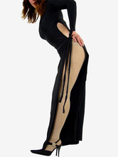 Lado Black Dress Spandex Lycra Aberto Halloween