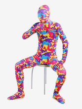Faschingskostüm Print Lycra Spandex Zentai Ganzkörper -Anzug für Karneval Kostüm in Farbenfroh