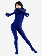 Carnevale Abito lycra spandex catsuit blu marino con maniche unisex Halloween