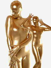 Faschingskostüm Metallic goldenes glänzendes Catsuit Karneval 2024 Karneval Kostüm
