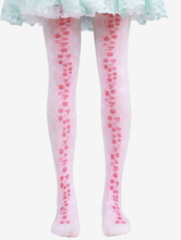 Sweet Lolita Socks Pink Floral Printed Lolita Stocking