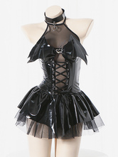 セクシー全身タイツ ハロウィン セクシーな全身タイツコスチューム女性用小悪魔ショートスカートホットガールタイツユニフォームキャットスーツ