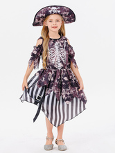 ハロウィン 子供用ハロウィンコスチューム ディープブラウン ハロウィンポリエステルセット 子供用帽子 ドレス