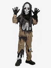 ハロウィン 子供用ハロウィンコスチューム コーヒーブラウン ハロウィンセット 子供用ポリエステルパンツトップ