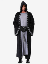 ハロウィン コスチューム ブラック メンズ レトロ 手袋 オーバーコート セット ホリデーコスチューム