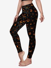 Disfraces de Halloween para mujeres Scary Stretch Polyester Skinny Black Pants Disfraces de vacaciones