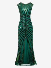 Women Flapper Dress Sequin 1920s Great Gatsby Costume High Slit Bodycon Dress 20s Party Dress