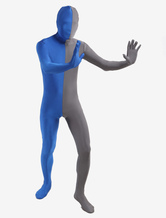 Carnevale Blu grigio Lycra Spandex Full Body Suit Zentai Halloween
